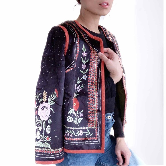 MEGAN Faux Suede Pattern Jacket - Picture 3 of 6